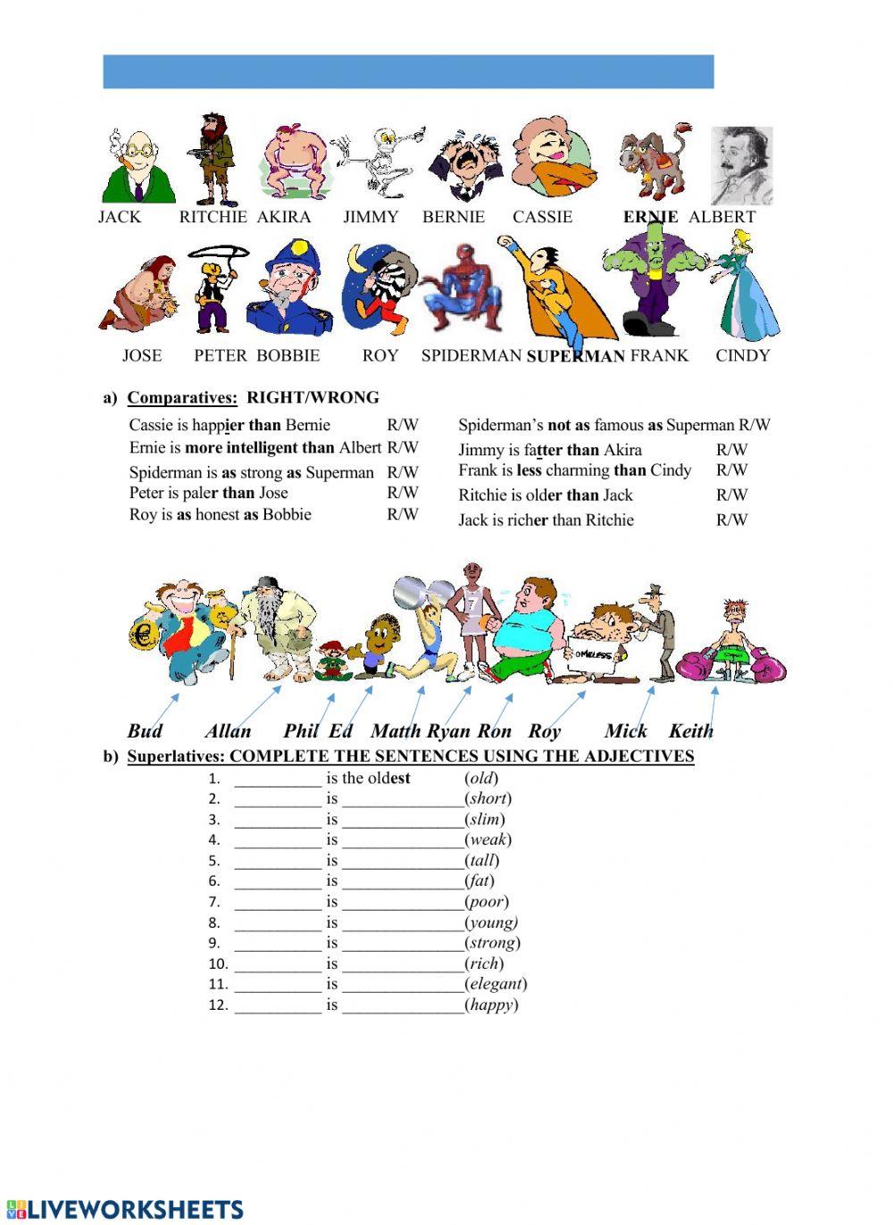comparatives and superlatives