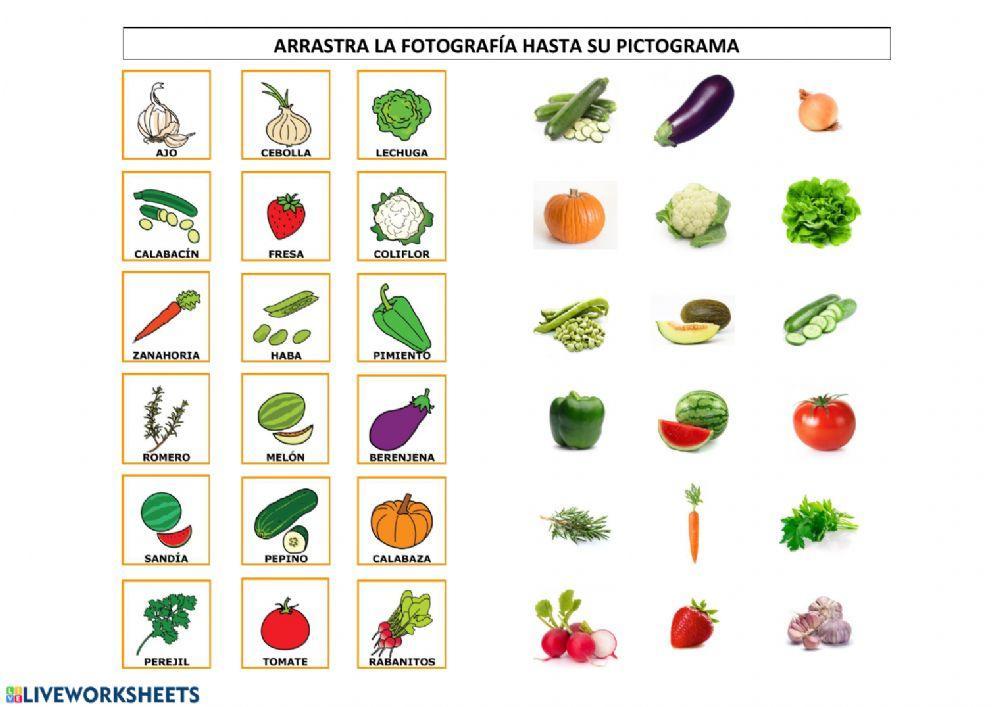 Relacionar verduras 3