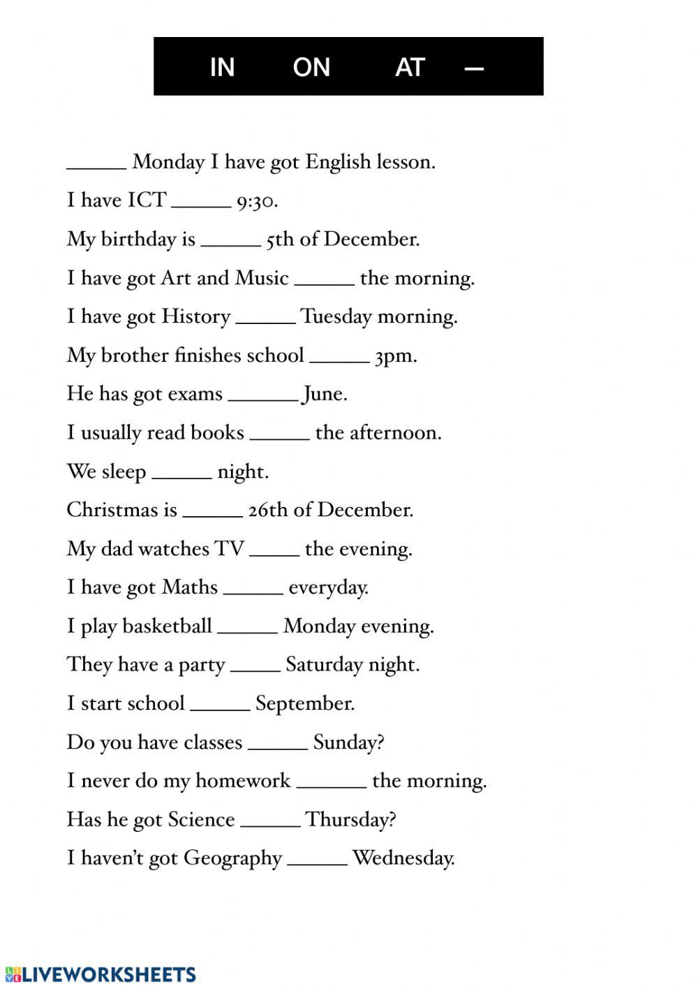 Adverbs of frequency