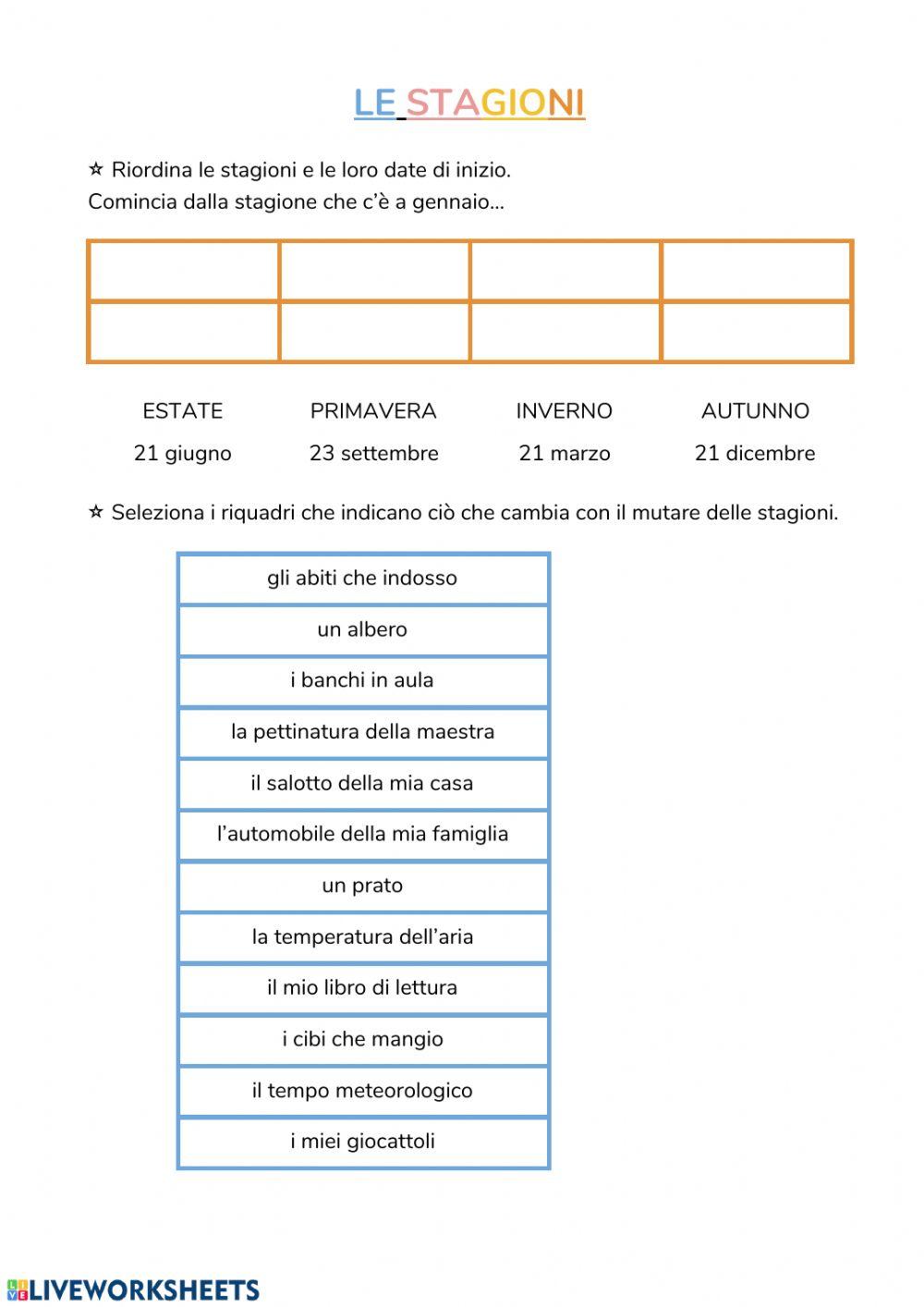 Stagioni 1 Stagioni 1