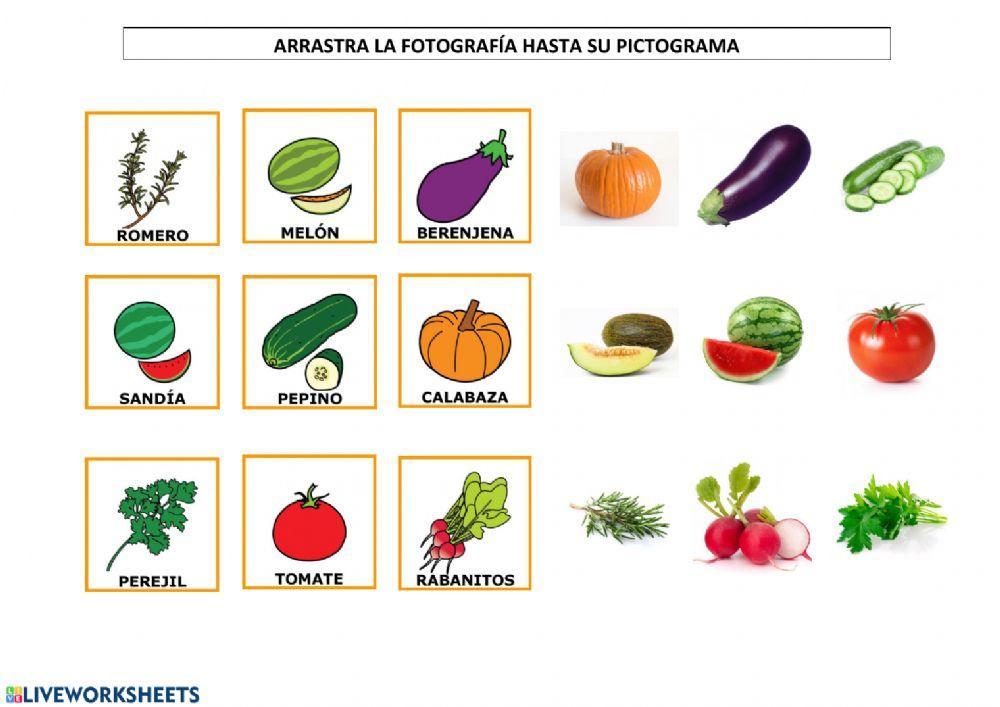 Relacionar verduras 2