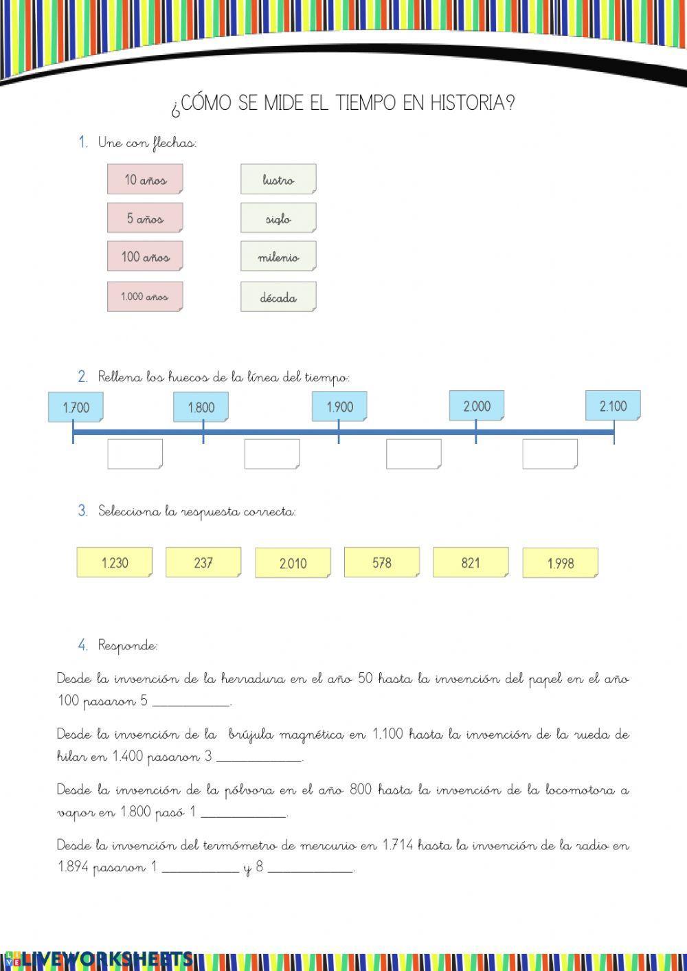 ¿Cómo se mide el tiempo en la historia?