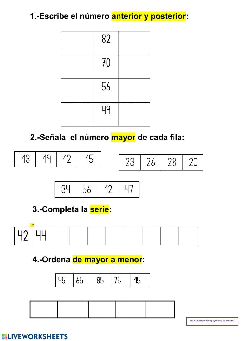 Repaso numeración