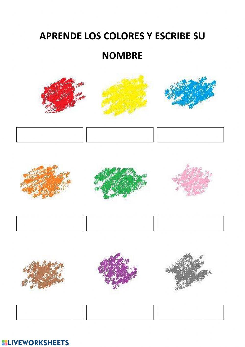 Aprende los colores worksheet Live Worksheets