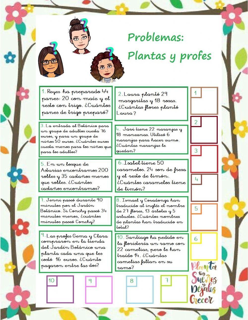 Problemas profes y plantas