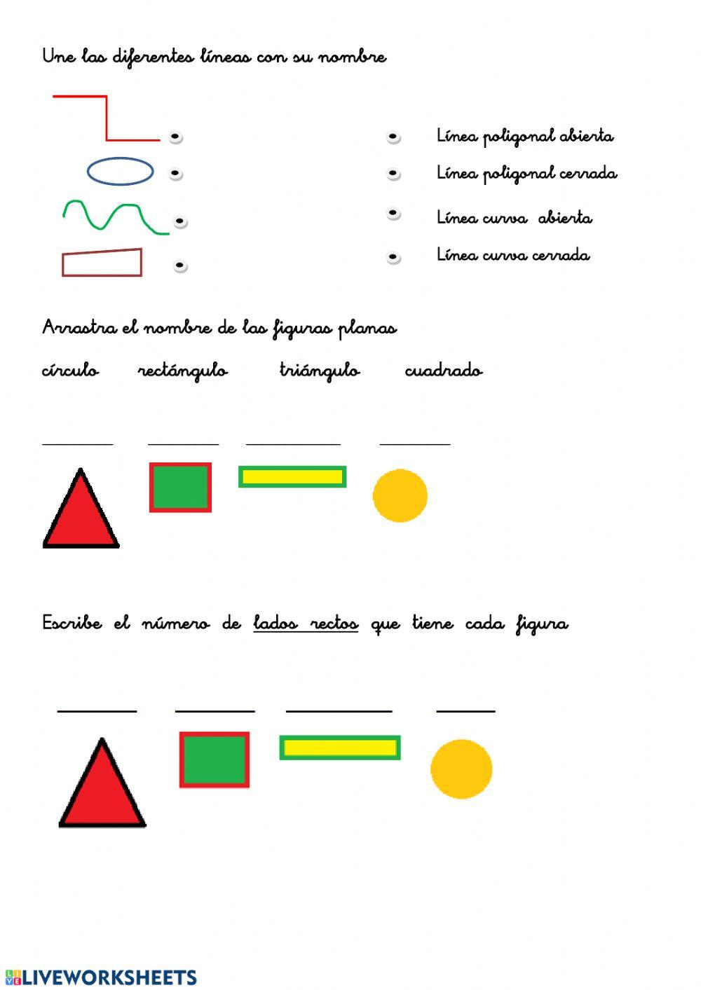 Las líneas curvas y rectas-las figuras planas