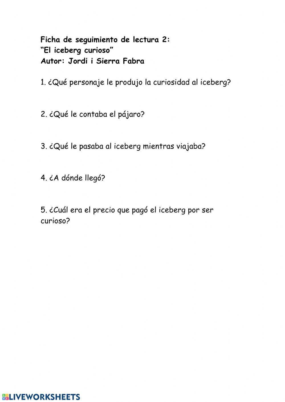 Ficha de seguimiento lector 2. El iceberg curioso