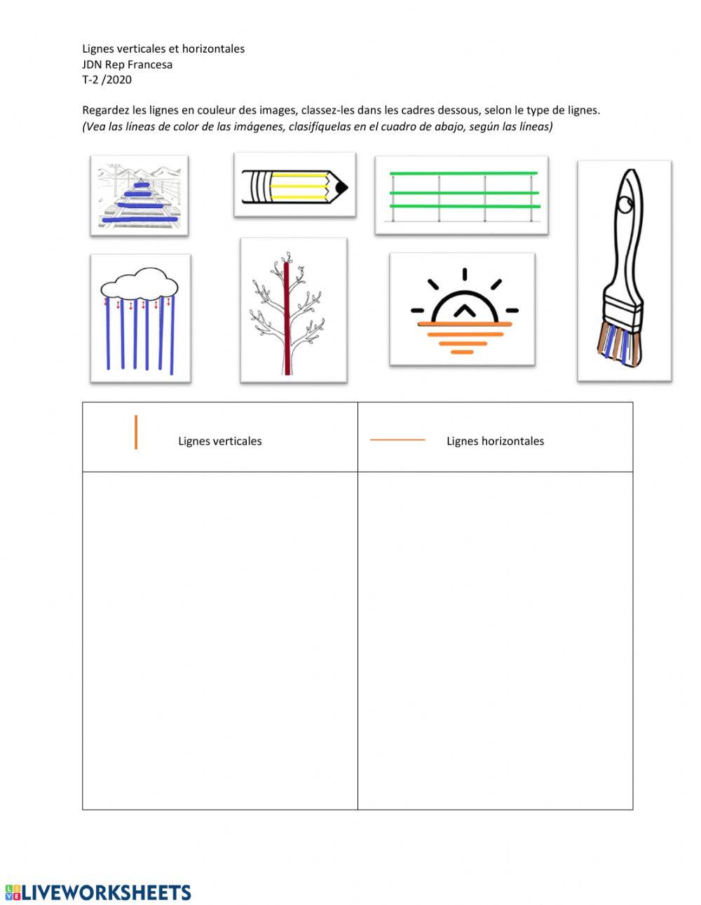 Lignes verticale et horizontales