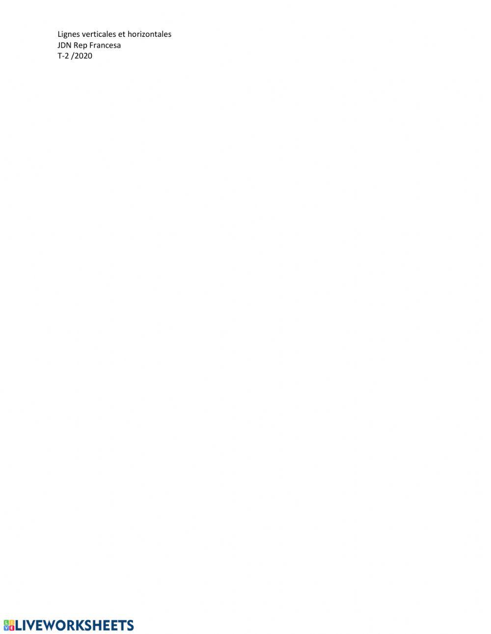 Lignes verticale et horizontales