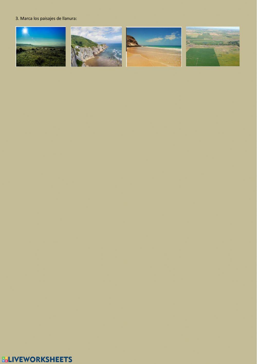 Paisajes montaña y llanura