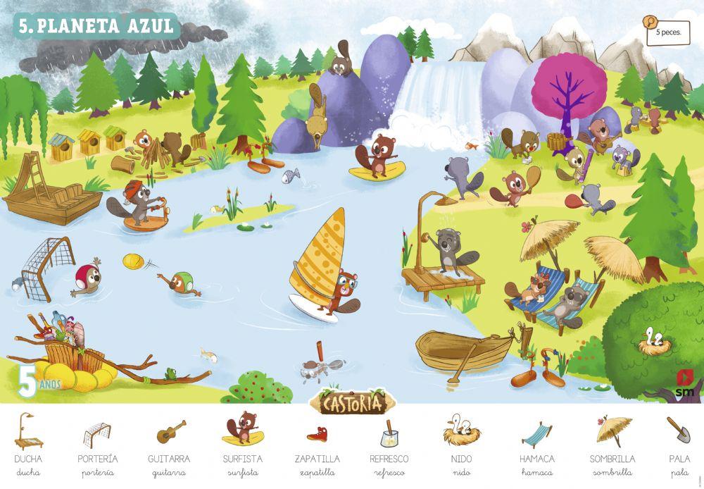 Mural Planeta Azul Castoria