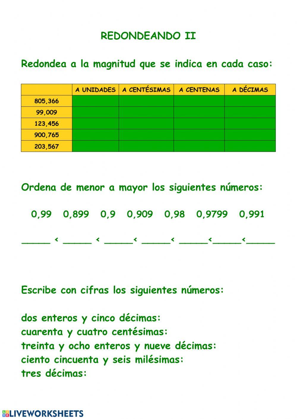 Decimales, otra vez...