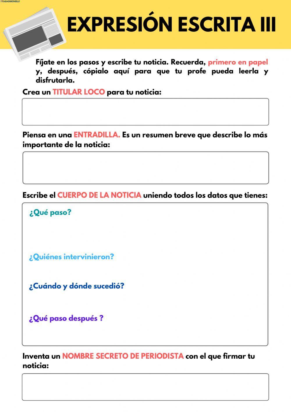 Expresión Escrita III