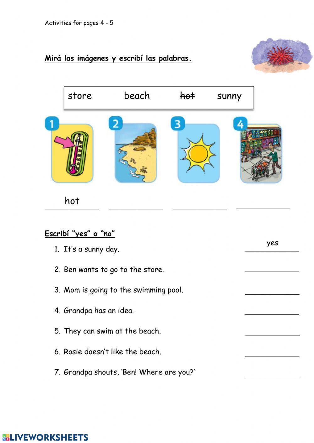 Act. for pages 4-5 3rd form