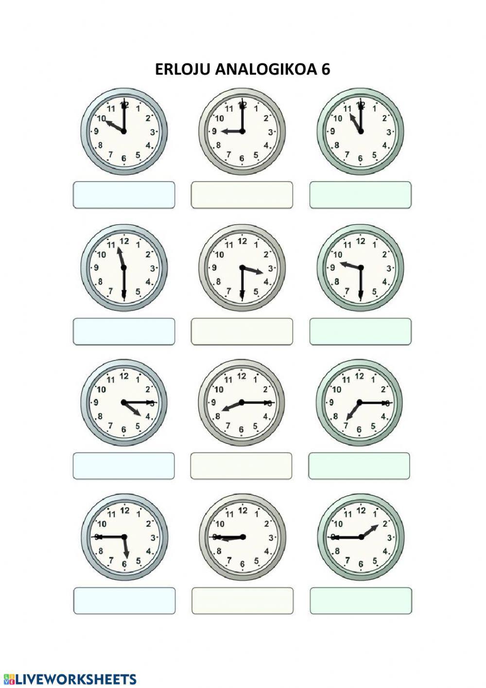 Erloju analogikoa 6