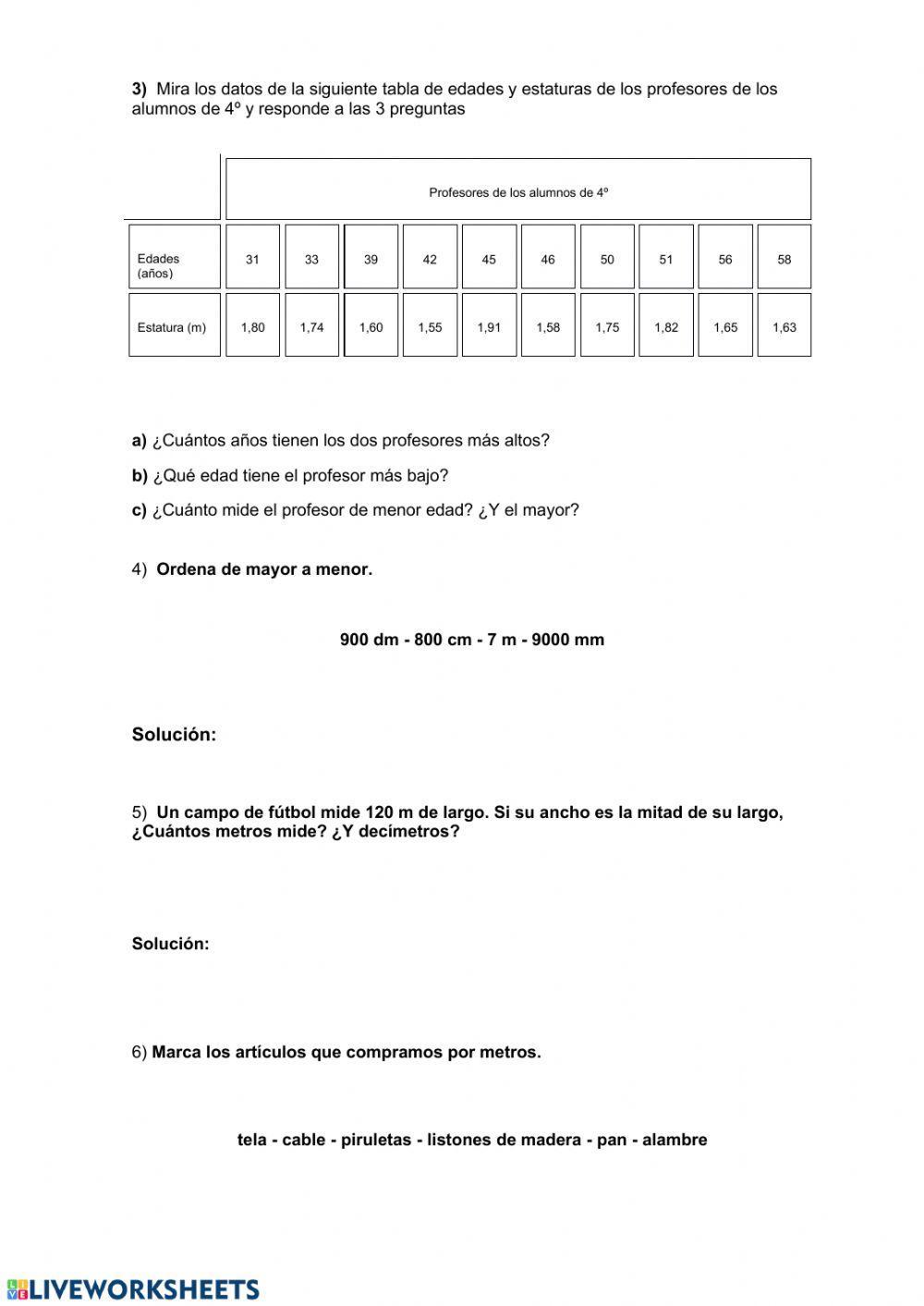 La medida de longitud