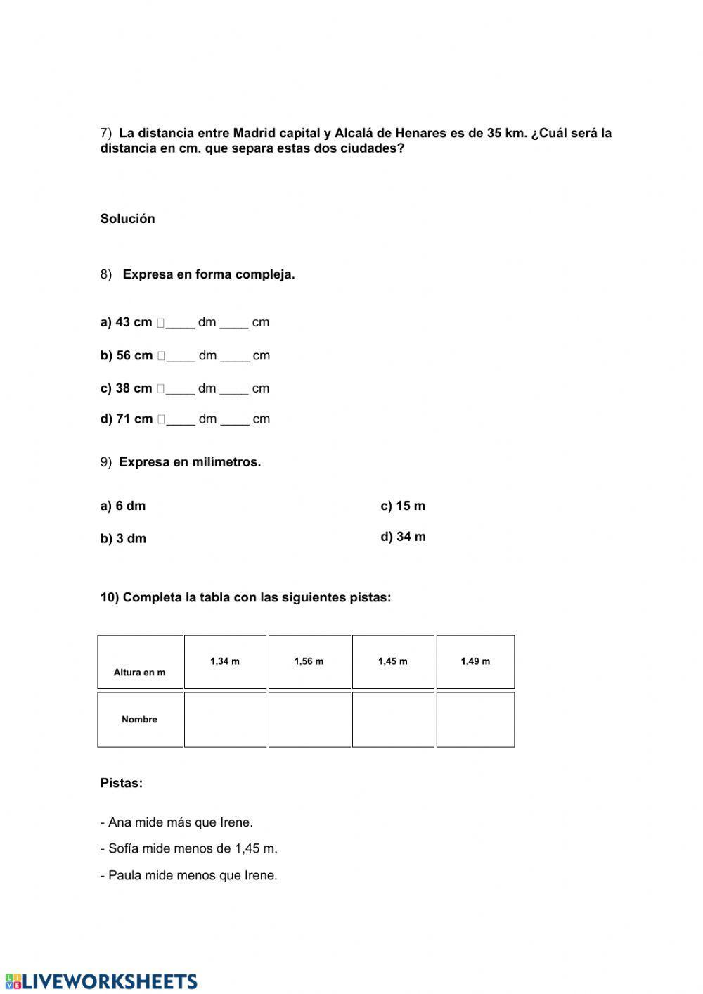 La medida de longitud