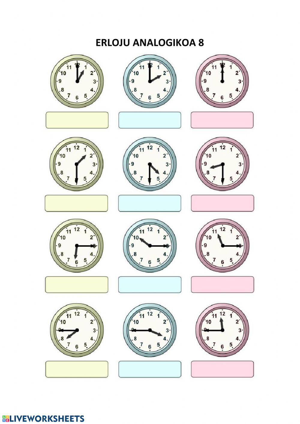 Erloju analogikoa 8