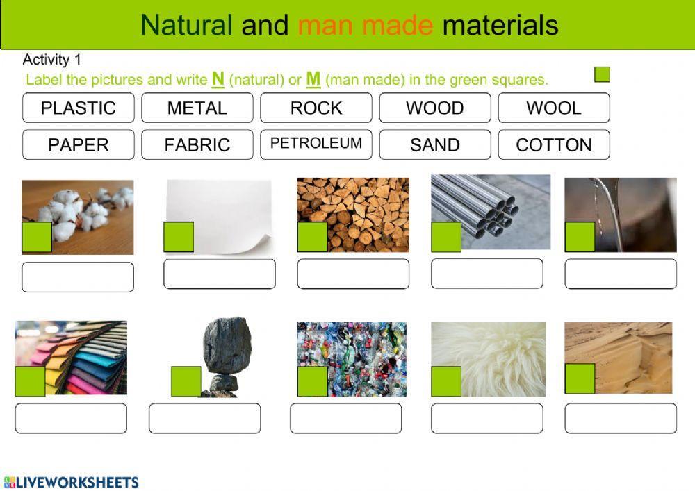 Natural and man made materials