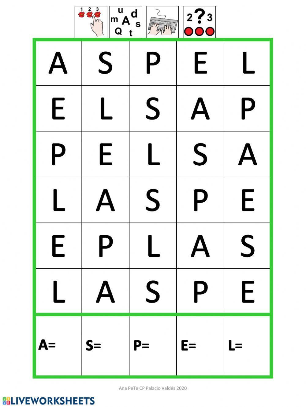 Atención, contar las letras y escribir el número.