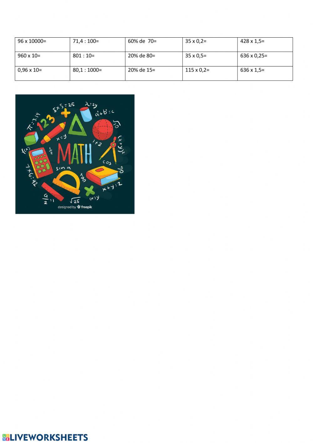 Multiplicar por la unidad seguida de ceros