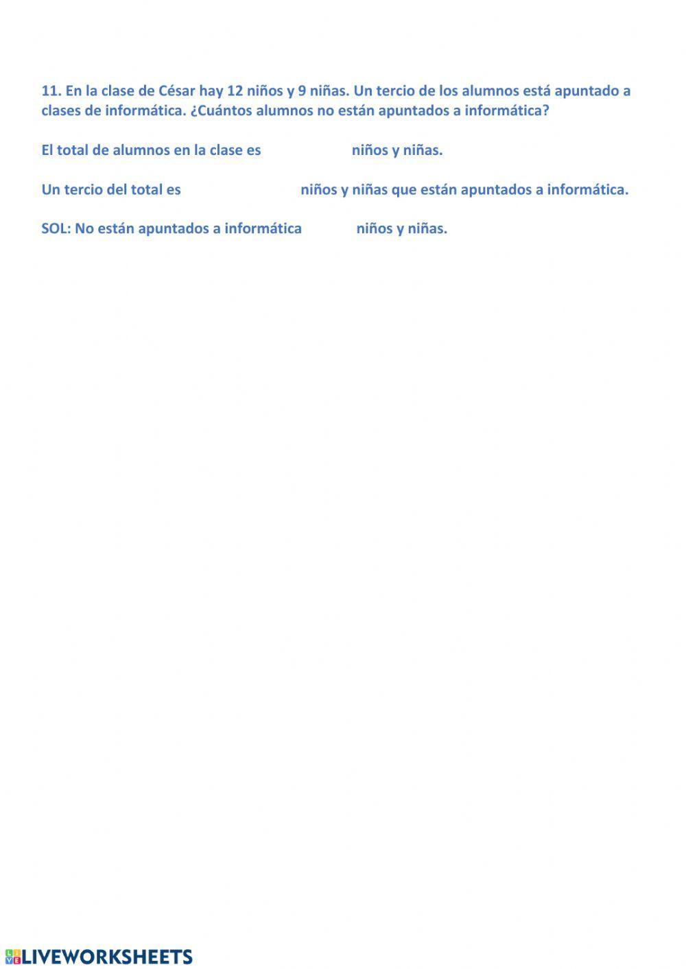 MATE 11 REPASO ACUMULATIVO
