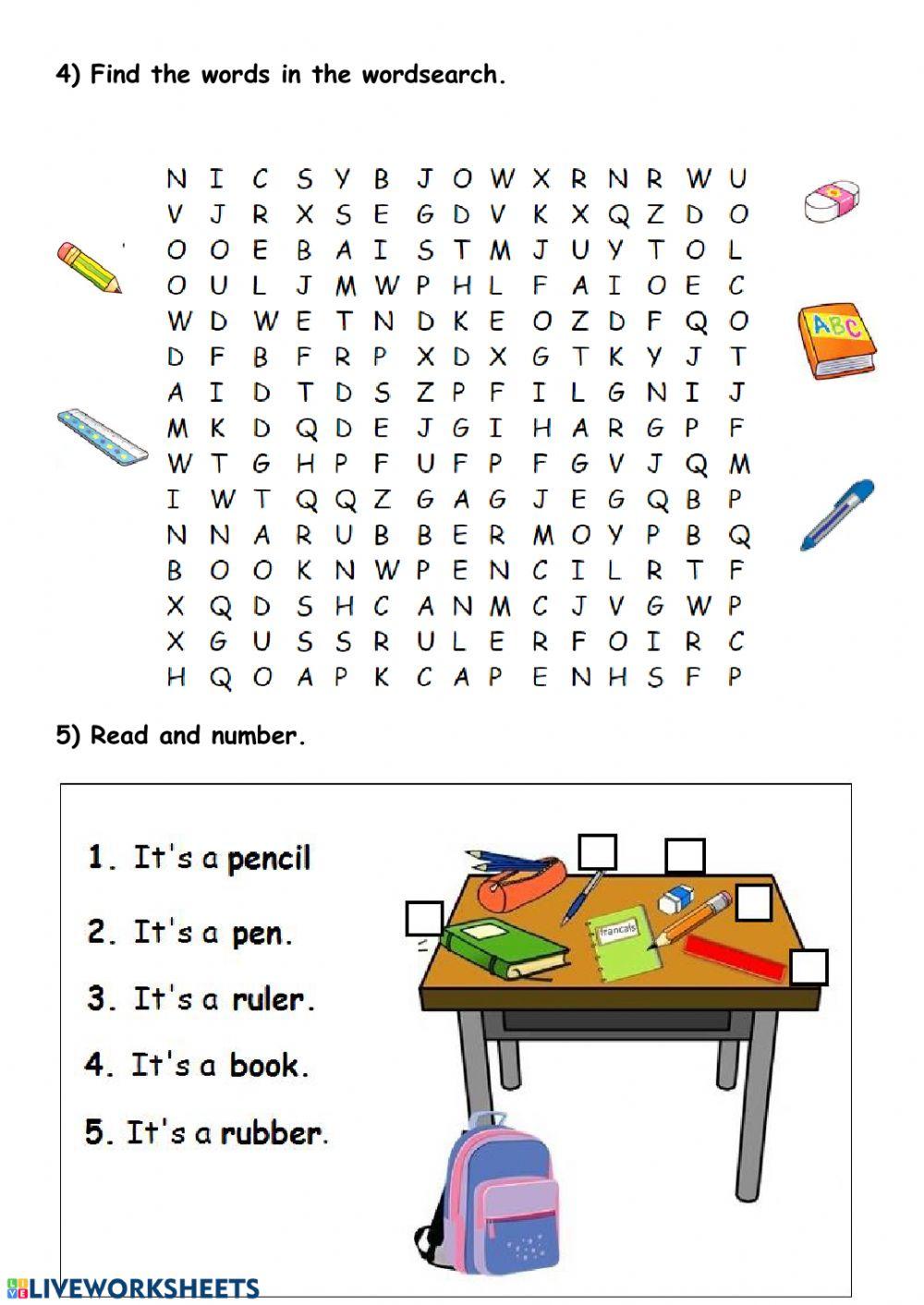 School objects f&f 1