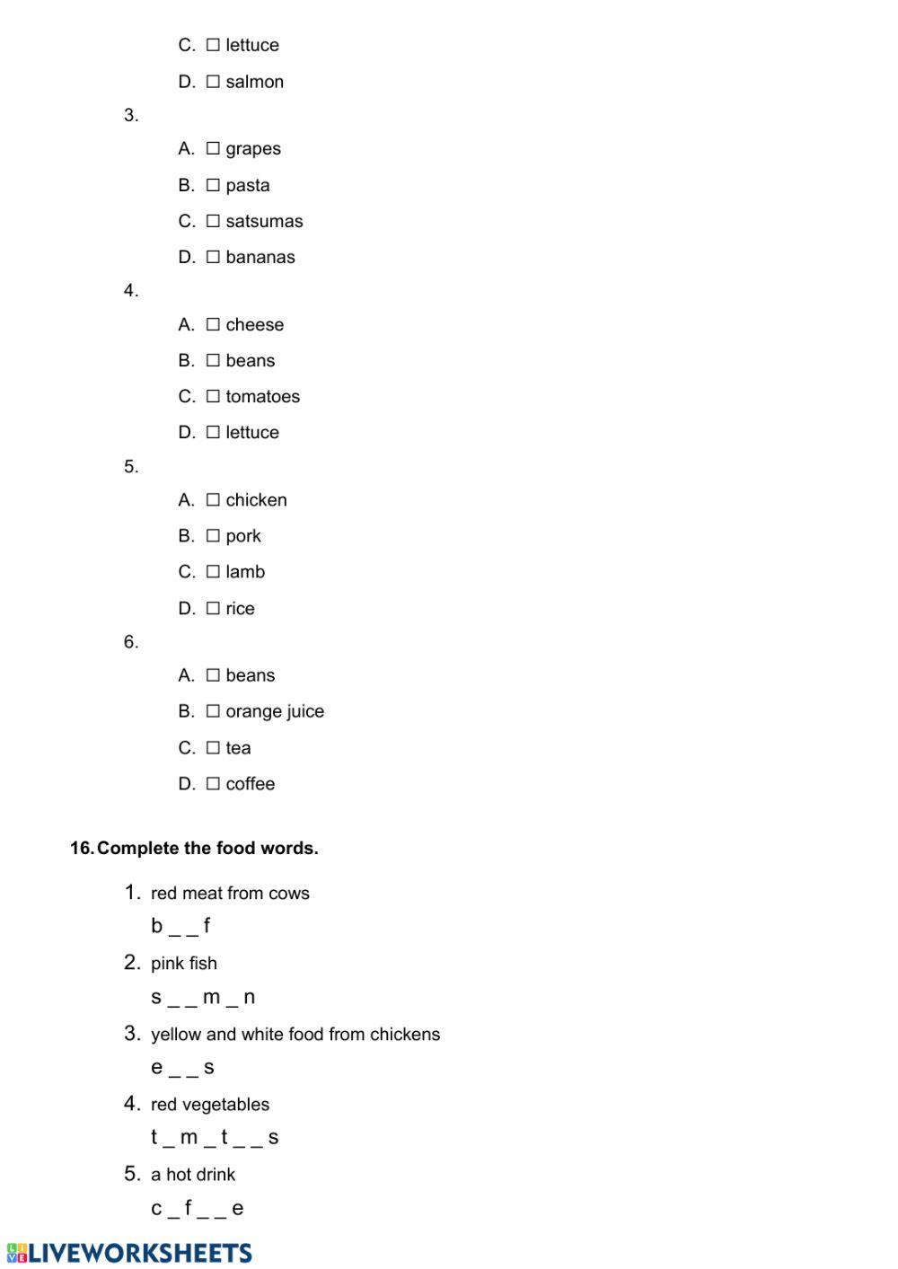 Movers test 4 preparation project 2