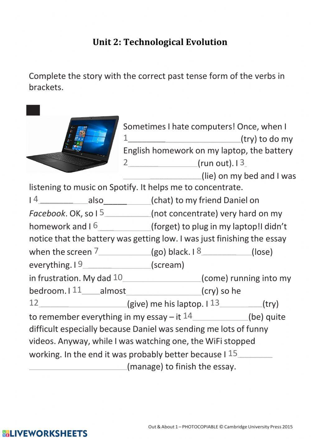 Story in simple past and simple past continuous