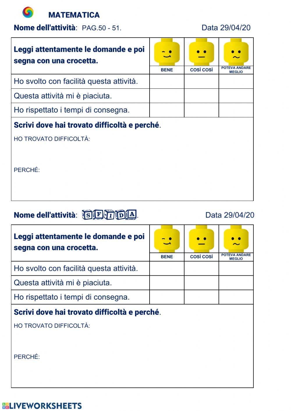 Questionario di autovalutazione