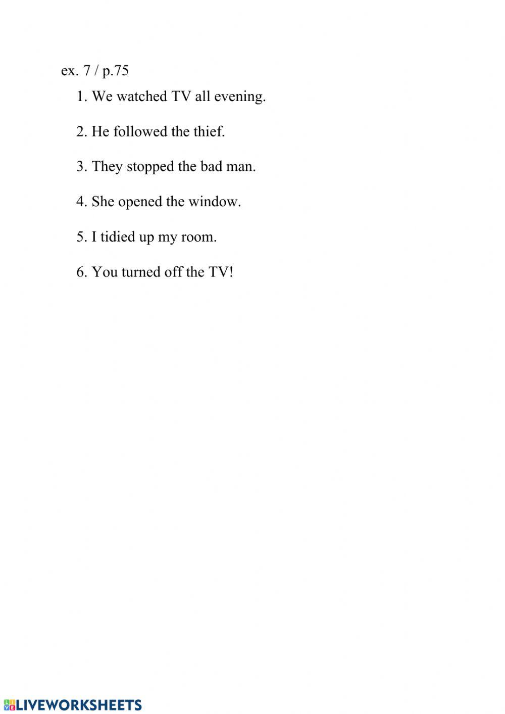 Past Simple - negative