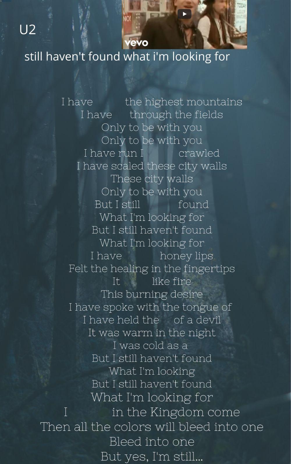 Present Perfect practice with a song