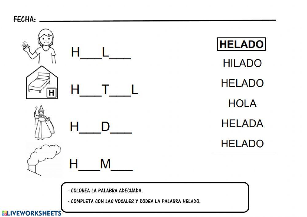 Identificación de palabras con H