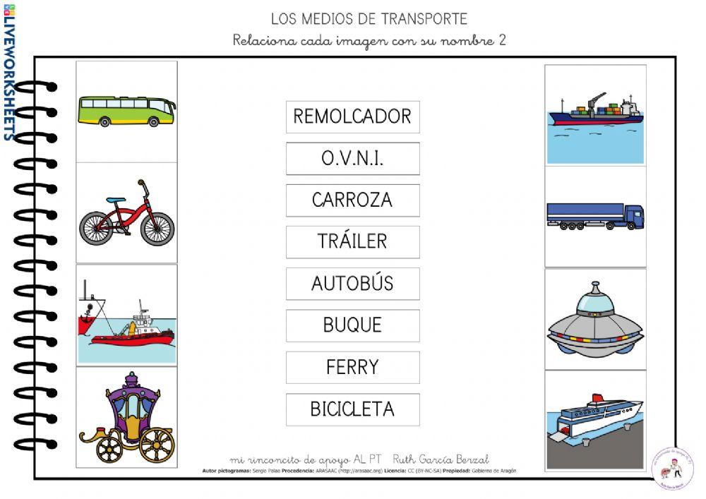 Los medios de transporte: relaciona 2
