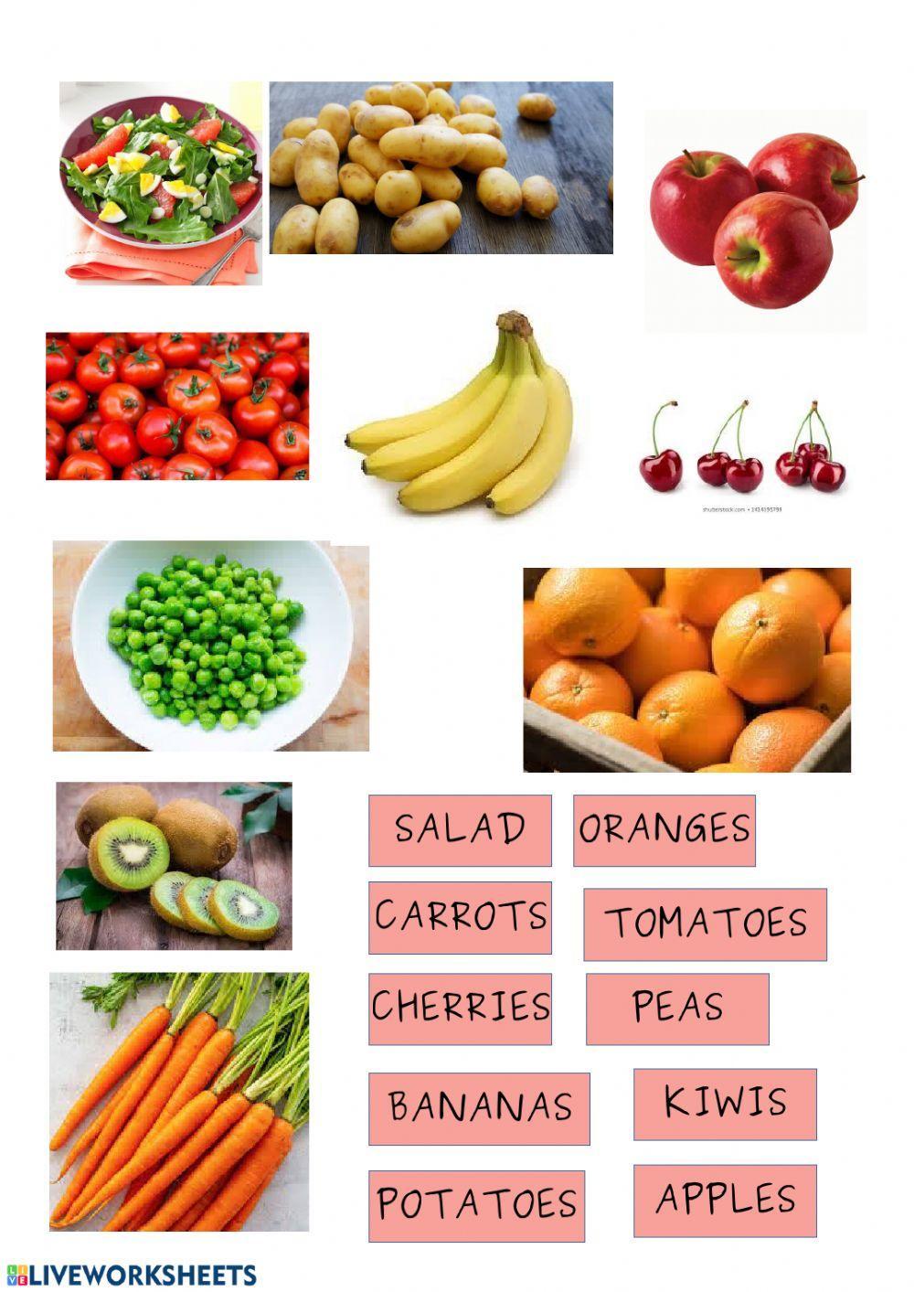 Fruits and vegetables
