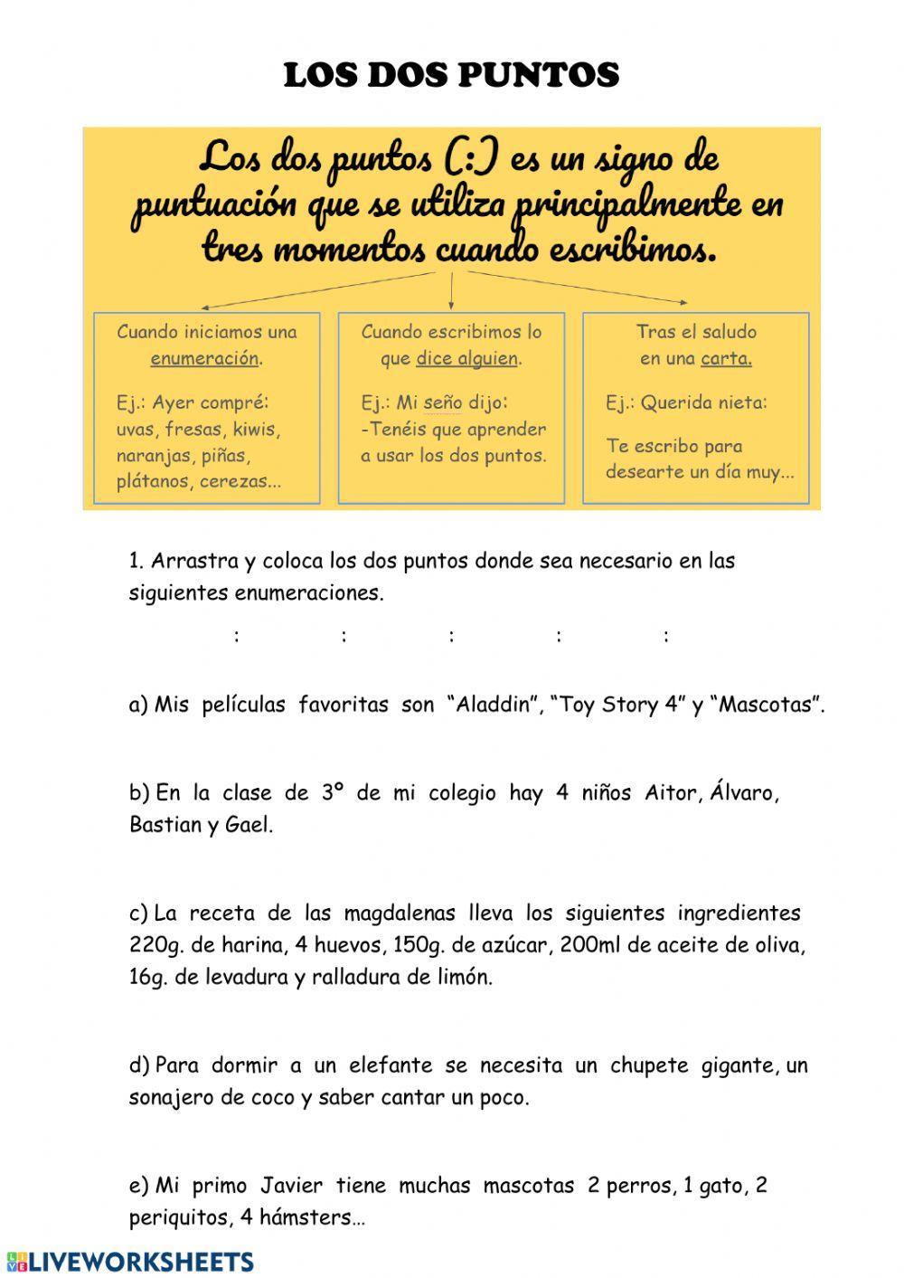 Los dos puntos Los dos puntos