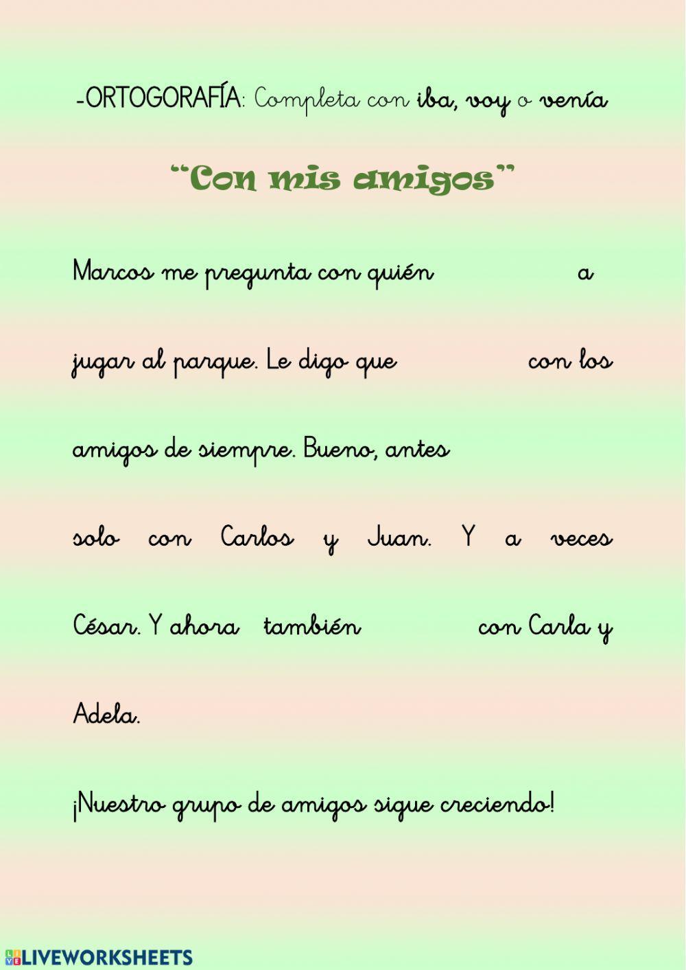 Ortografía verbo ir