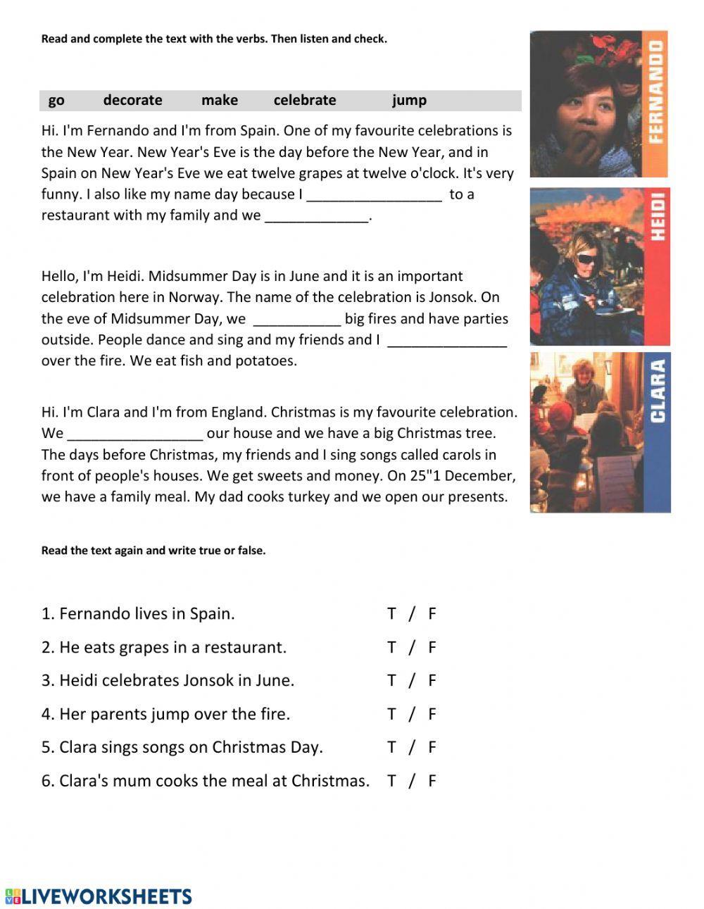 Festivities. EPS. Unit 4.(pg.44).