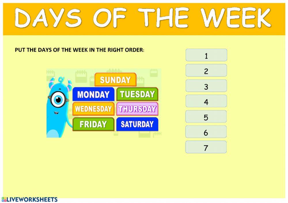 DAYS OF THE WEEK-1
