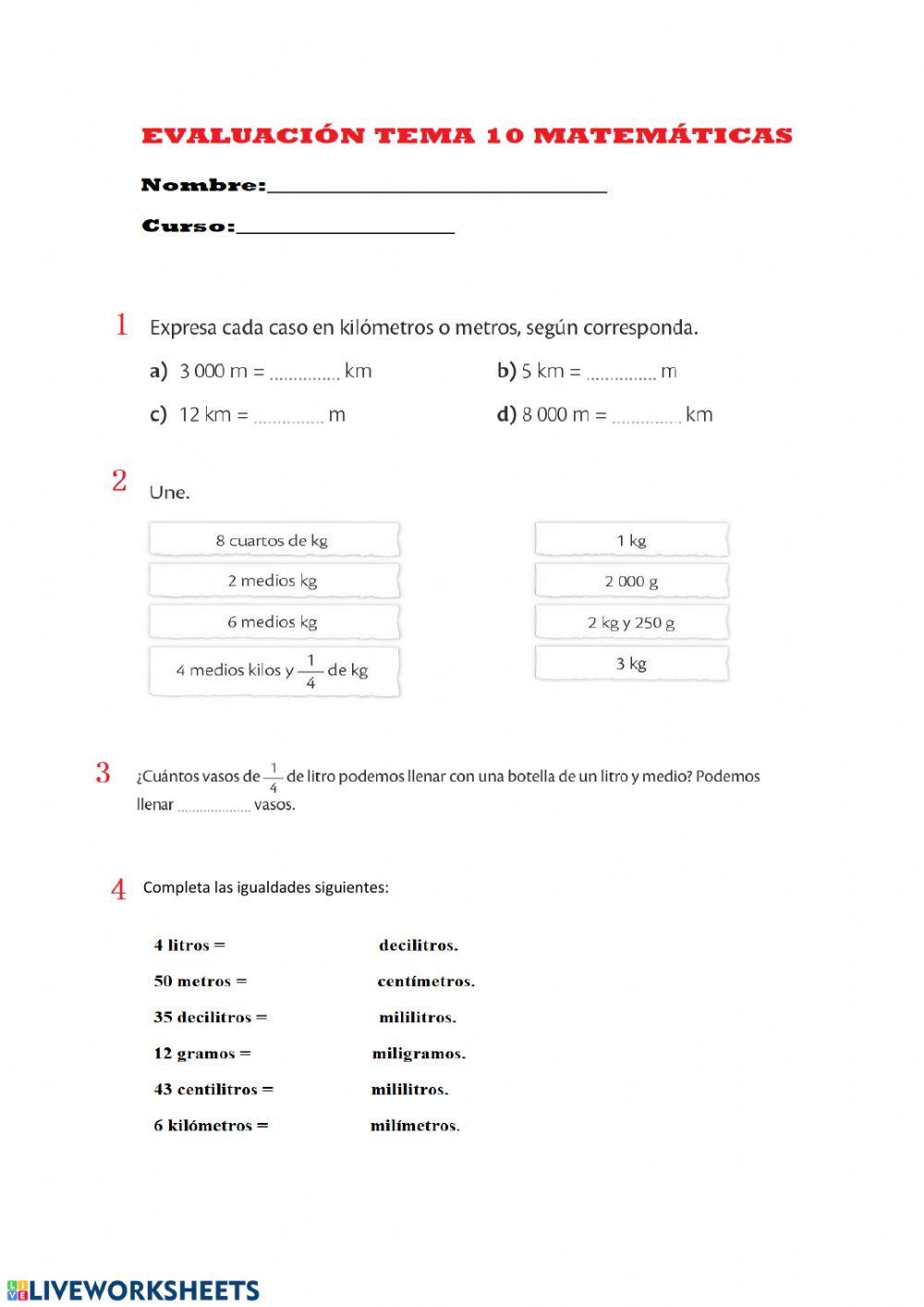 Examen UD 10 Matemáticas