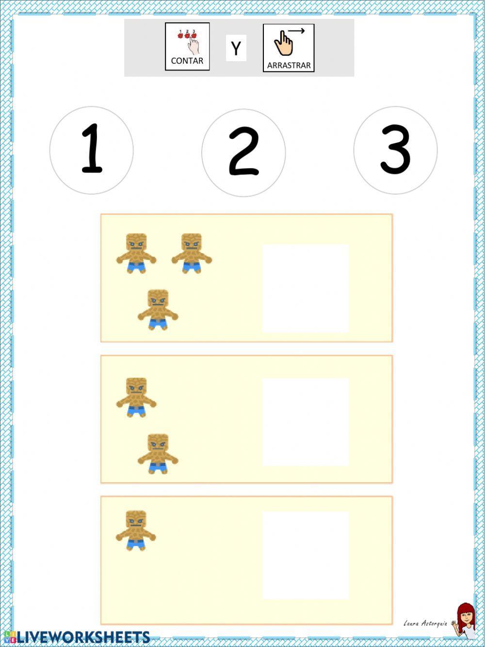 Contar súperheroes 1-3