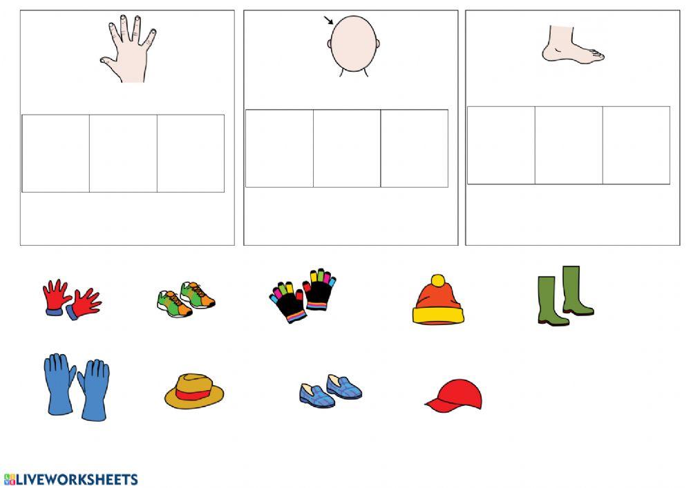 Asociar prenda a parte del cuerpo