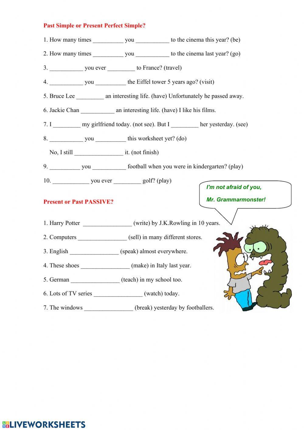 Present perfect-past simple