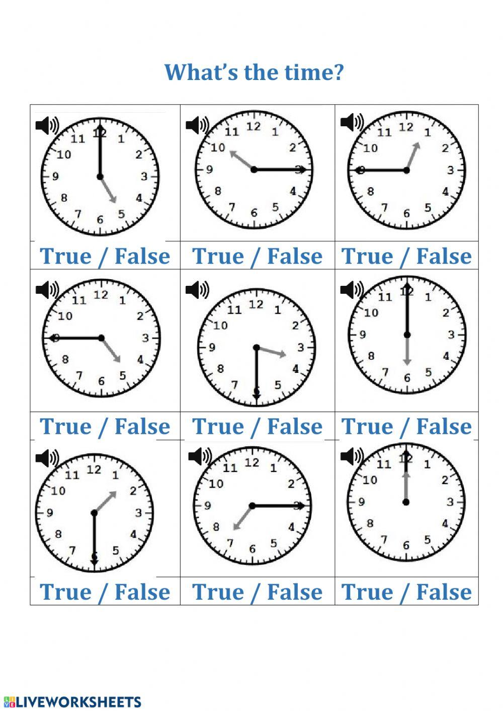 What's the time? What's the time?