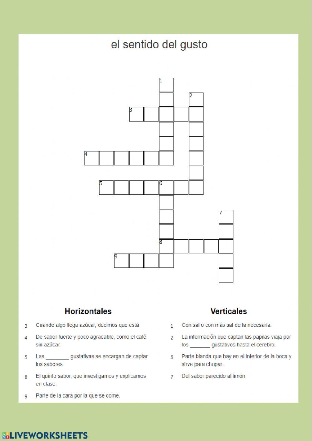 Tacto, olfato y gusto