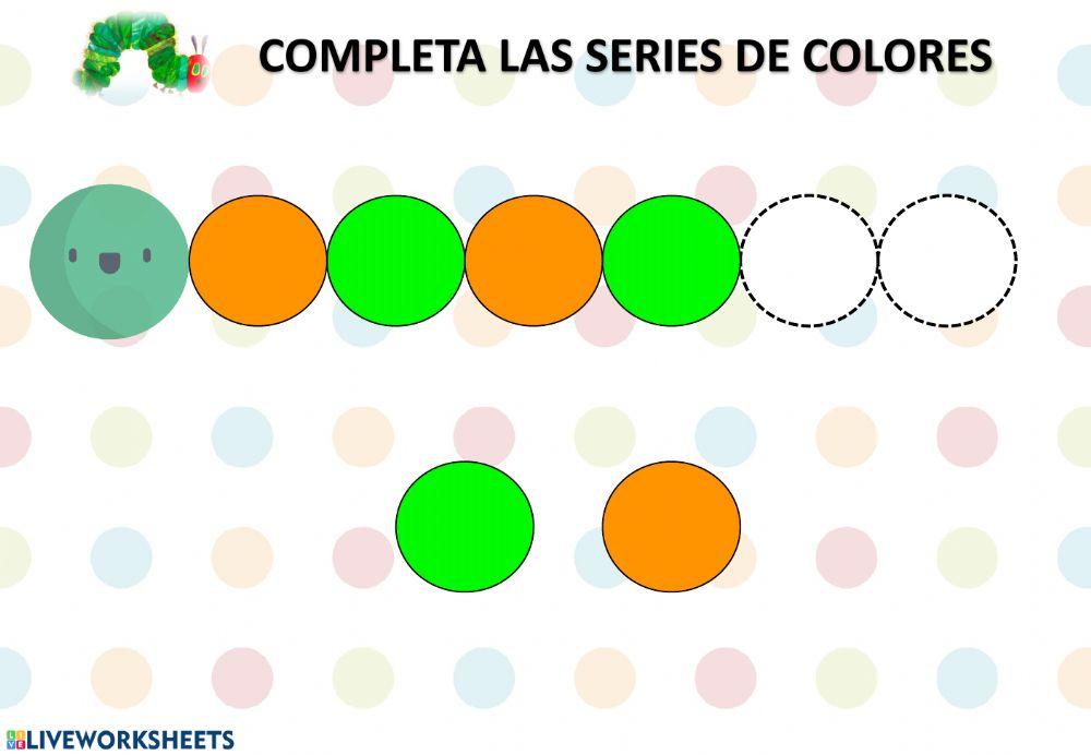 Completa las series de colores