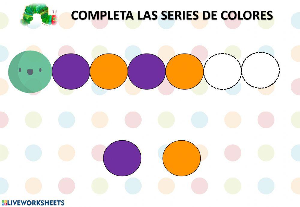 Completa las series de colores