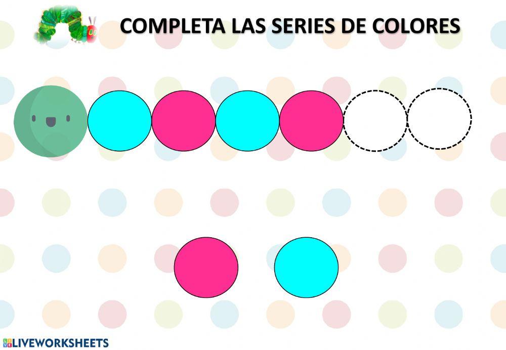 Completa las series de colores