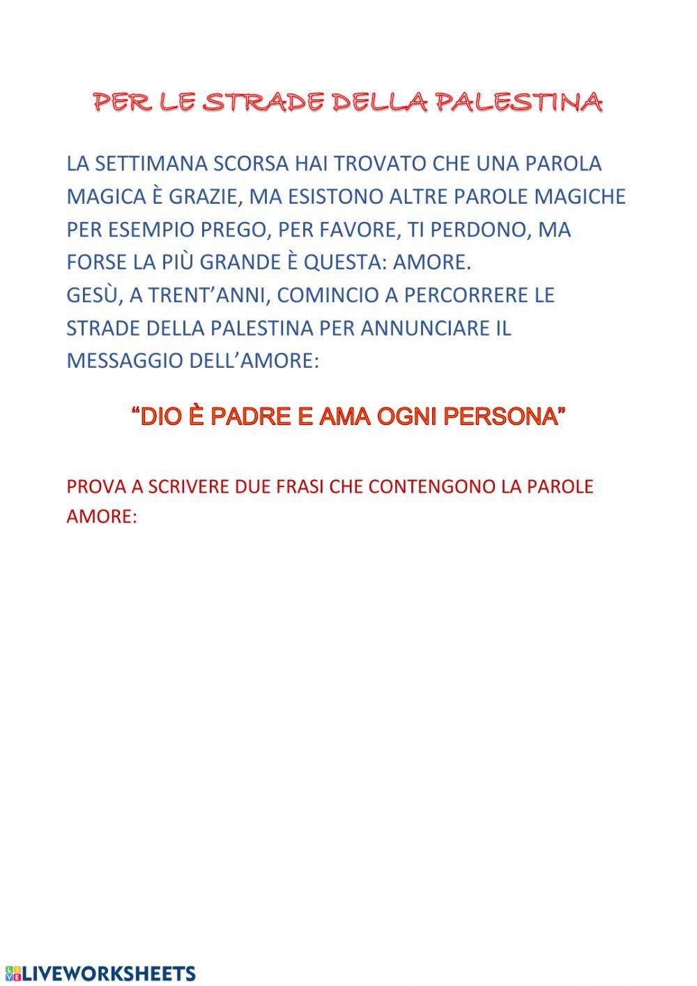 Parola magica: AMORE Parola magica: AMORE