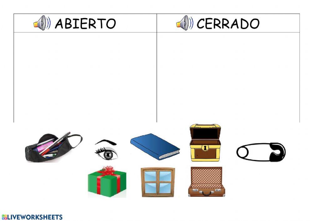 Discrimina abierto y cerrado